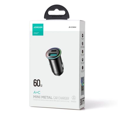 5. Mini ładowarka Joyroom JR-CCN04 60W USB-A USB-C - czarna