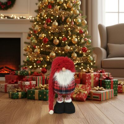 5. SKRZAT GNOM DEKORACYJNY NA TELESKOPACH 38-88CM CZERWONY