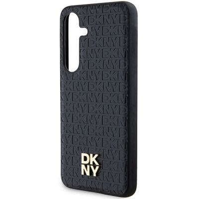6. Etui DKNY Leather Pattern Metal Logo MagSafe na Samsung Galaxy S24 - czarne