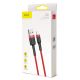 9. Kabel Baseus Cafule USB-A / Lightning 2A QC 3.0 3 m - czerwony