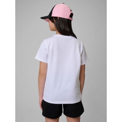 2. T-shirt regular gładki dziewczęcy 4F 4FJRMM00TTSHF3553-10S
