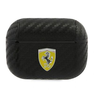 Etui Ferrari On Track PU Carbon na AirPods Pro - czarne