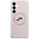 3. Etui Karl Lagerfeld Silicone Karl & Choupette Heads MagSafe na Samsung Galaxy S25 FE - różowe
