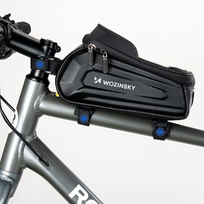 10. Sakwa rowerowa Wozinsky na ramę pancerna z kieszonką na telefon 1.7 l - czarna