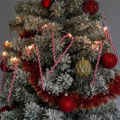 18. LAMPKI GIRLANDA 10 LED LIZAKI LASKI CHOINKOWE CIEPŁY BIAŁY LUCA