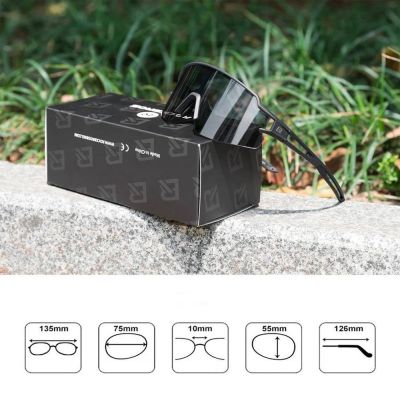 5. Okulary rowerowe Rockbros 10175 fotochromowe UV400 - czarne