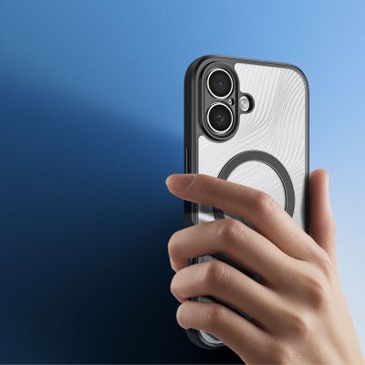 5. Etui Dux Ducis Aimo Mag z pierścieniem magnetycznym na iPhone 17 - czarne