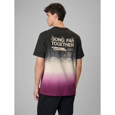 2. T-shirt relaxed z nadrukiem męski 4F 4FRSS26TTSHM3815-20A