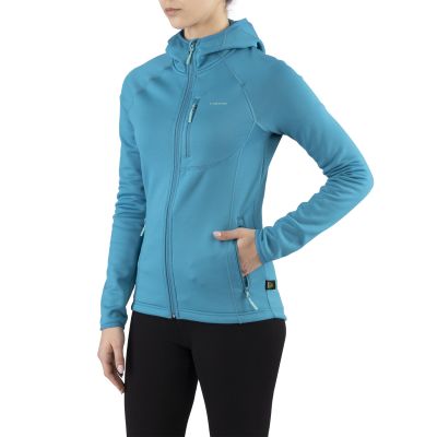 2. Bluza damska z kapturem Viking Jukon Hoodie Lady szybkoschnąca turkusowa (730/23/0900/70)