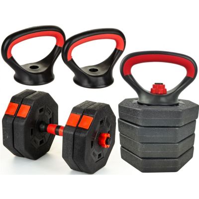 19. HANTLA KOMPOZYTOWA KETTLEBELL PRZYRZĄD DO POMPEK 3W1 10KG EB FIT