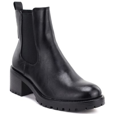 6. Botki damskie sztyblety na klocku ocieplane czarne Potocki SZ12742
