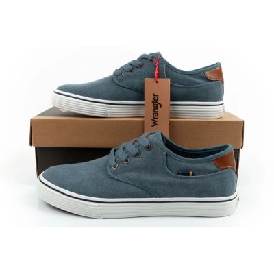 10. Wrangler buty męskie sportowe Calypso Derby trampki niebieskie wygodne