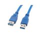 Kabel Lanberg CA-US3E-10CC-0018-B (USB 3.0 M - USB 3.0 F; 1,8m; kolor niebieski)