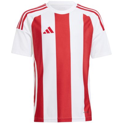 6. Koszulka dla dzieci adidas Striped 24 Jersey biało-czerwona IW2133