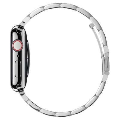 8. Pasek Spigen Modern Fit Band na Apple Watch 4/5/6/7/8/SE (38/40/41 mm) - srebrny
