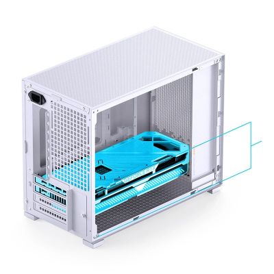 9. Obudowa PC Jonsbo D32 STD Biała Obudowa, Mini Obudowa, mATX, Szkło Hartowane - Białe