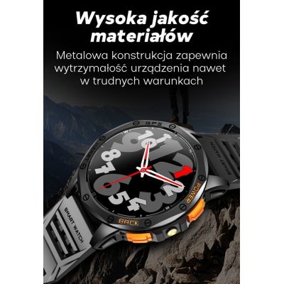 20. Smartwatch Męski GRAVITY GPS GT24-2 Czarny Pasek Silikonowy + Biały Pasek Silikonowy