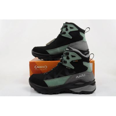 10. Aku buty sportowe trekkingowe damskie Adapta Gore-tex skórzane czarne zielone