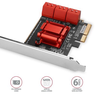 2. AXAGON PCES-SA6 Kontroler PCIe 6x wewn.