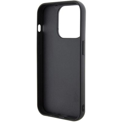 8. Etui Karl Lagerfeld Gripstand Saffiano Karl&Choupette Pins na iPhone 15 Pro - czarne