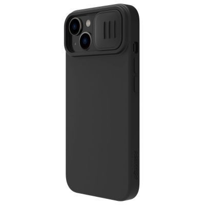 6. Nillkin CamShield Silky Silicone Case etui iPhone 14 Plus pokrowiec z osłoną na aparat czarny