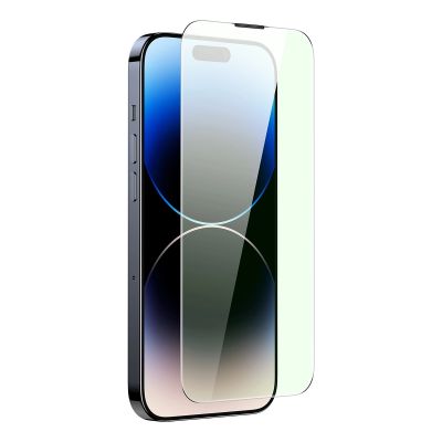 3. Baseus szkło hartowane do iPhone 14 Pro Max na cały ekran z filtrem Anti Blue Light i osłoną na głośnik 0.3mm + ramka montażowa