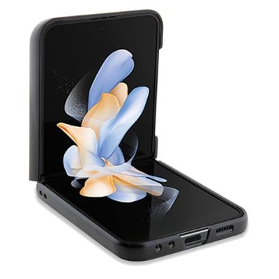 4. Etui BMW Leather Hot Stamp na Samsung Galaxy Z Flip 5 - czarne