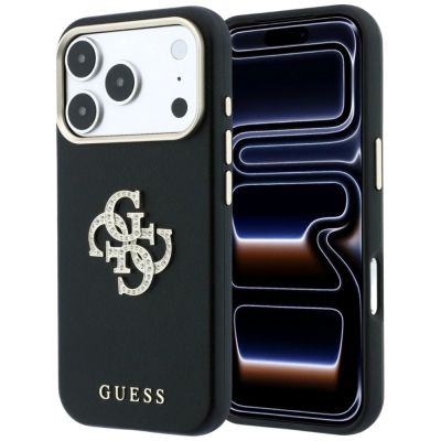 2. Etui Guess Smooth & Big Strass Logo & Strap do iPhone 18 Pro / 17 Pro czarny