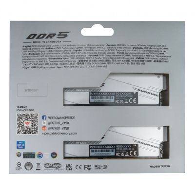 12. Patriot Memory Viper Xtreme 5 RGB moduł pamięci 32 GB 2 x 16 GB DDR5 6400 MT/s 288-pin DIMM Korekcja ECC
