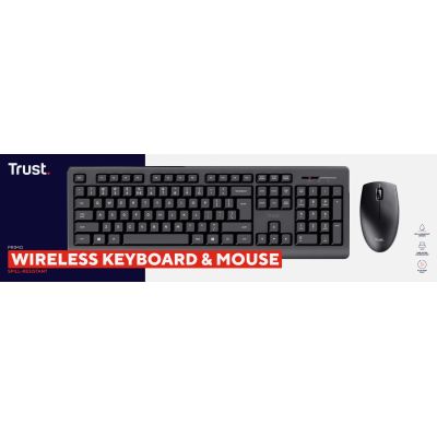6. Zestaw KLAWIATURA + MYSZ TRUST PRIMO Wireless