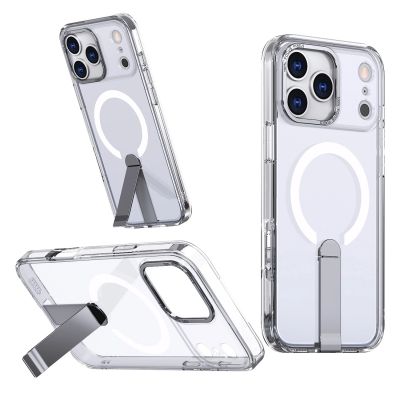 3. Etui Hybrid Armor X na Samsung Galaxy S25 FE z podstawką kompatybilne z MagSafe - przezroczyste