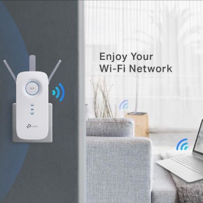 5. TP-Link RE450 przedłużacz sieciowy Nadajnik sieciowy Biały 10, 100, 1000 Mbit/s