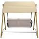 6. HUŚTAWKA OGRODOWO BALKONOWA 2 OSOBOWA 194x136x173CM PIASKOWA