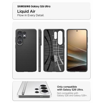 6. Etui Spigen Liquid Air na Samsung Galaxy S26 Ultra - czarne