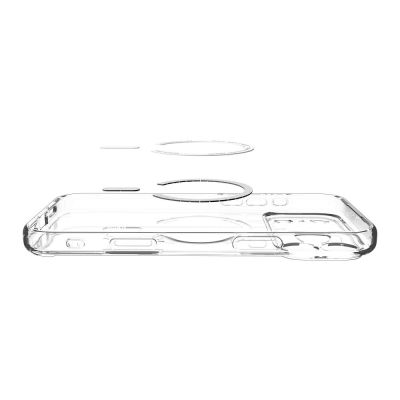 7. Etui Spigen Ultra Hybrid MagSafe na iPhone 17 Pro - przezroczysto-szare