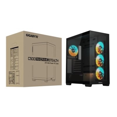 8. GIGABYTE C500 PANORAMIC STEALTH Midi Tower Czarny