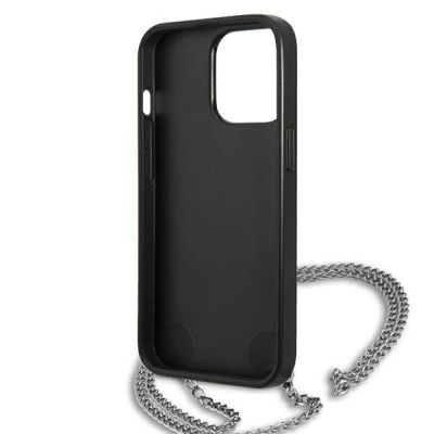 7. Etui Karl Lagerfeld Leather Textured and Chain na iPhone 13 Pro Max 6,7" - czarne