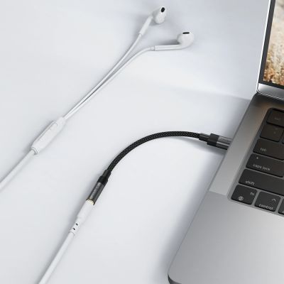 6. Adapter Acefast J12 USB-C do mini jack 3.5 mm - czarny