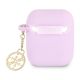 2. Etui Guess Silicone Charm 4G Collection na AirPods 1/2 - fioletowe
