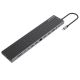 7. Stacja dokująca CONCEPTRONIC 14-1 USB-C->2xHDMI/DP/2xUSB-C/+ 18cm bk