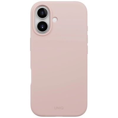 2. Etui UNIQ Lino na iPhone 17 Magclick Charging - różowe