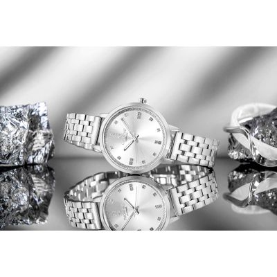 7. Zegarek Damski Giewont Sapphire Srebrny GW7370-B1