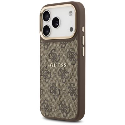 2. Etui Guess 4G PU Classic Logo MagSafe na iPhone 17 Pro - brązowe