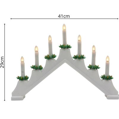 4. ŚWIECZNIK ADWENTOWY PLASTIKOWY 7 DIOD BIAŁY