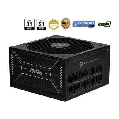 6. Zasilacz MSI MAG A850GLS PCIE5 850W 80+ Gold ATX 3.1