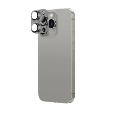 3. Szkło hartowane AMAZINGTHING Aviation-Grade Alloy Lens na wyspę aparatu do iPhone 16 Pro / 16 Pro Max - szare