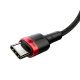 3. Kabel Baseus CATKLF-AL91 USB-C - USB-C PD QC 100W 5A 480Mb/s 2m - czarno-czerwony