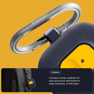 6. Etui Spigen Nano Pop na AirPods Pro 3 - granatowo-żółte