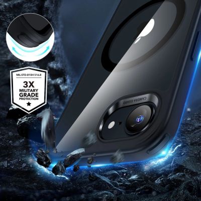 4. Etui ESR Classic Hybrid Halolock MagSafe na iPhone 16e / 17e - przezroczyste-czarne