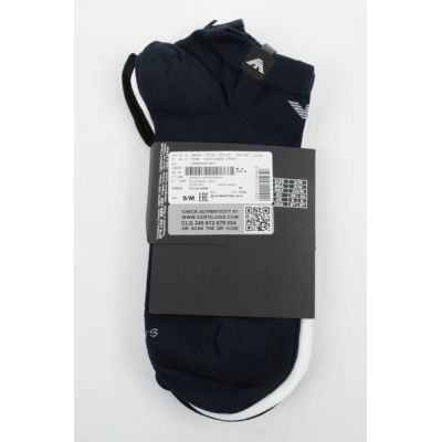 6. Emporio Armani skarpety stopki Calza bawełna wygodne 3-Pack granatowe czarne białe